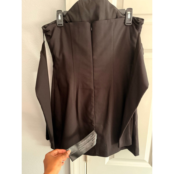 Women's BCBGMAXAZRIA Black Off-the-Shoulder Mini Dress Size 10 - Picture 8 of 9